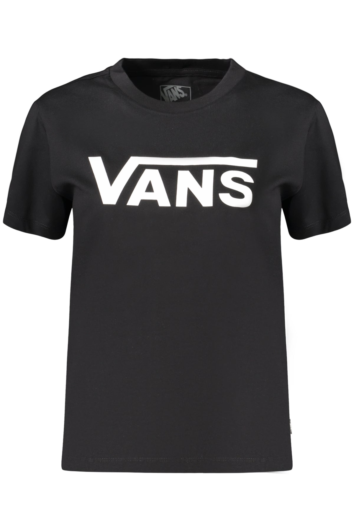 VANS T-SHIRT MANICHE CORTE DONNA NERO