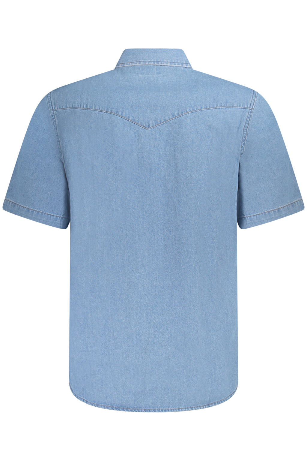 WRANGLER CAMICIA MANICHE CORTE UOMO AZZURRO